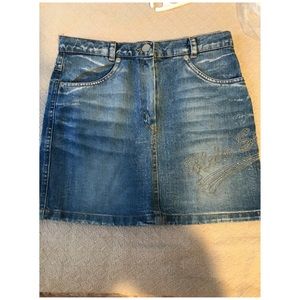 Italian made girls denim skirt